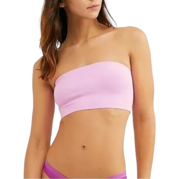 Free People Other - Free People Pink Nina Neo Bandeau Strapless Bra